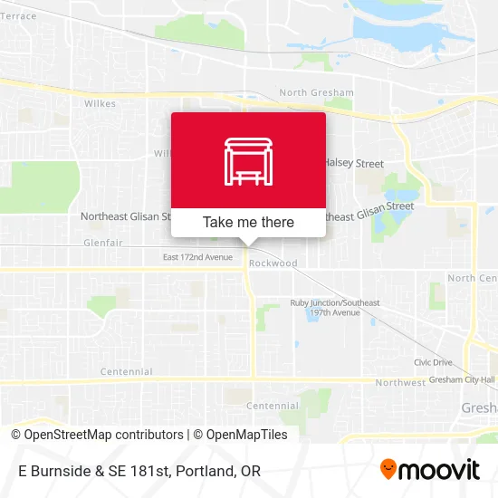 Mapa de E Burnside & SE 181st