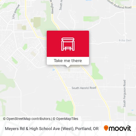 Meyers Rd & High School Ave (West) map