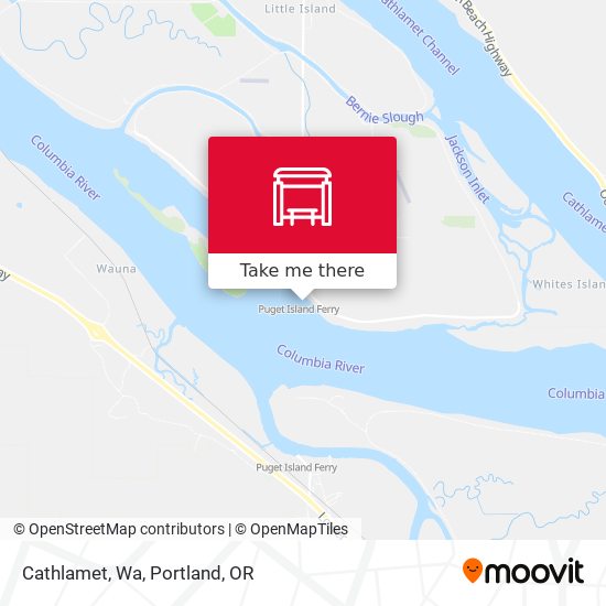 Cathlamet, Wa map