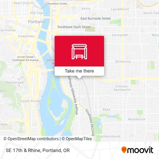 SE 17th & Rhine map