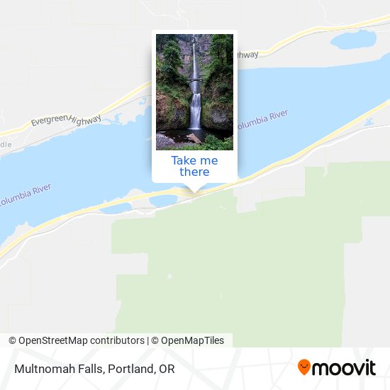 Mapa de Multnomah Falls