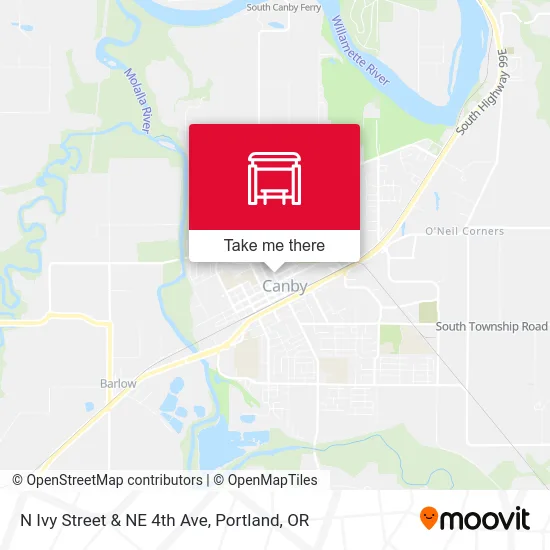 N Ivy Street & NE 4th Ave map