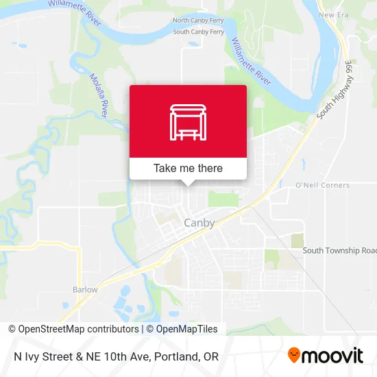 N Ivy Street & NE 10th Ave map