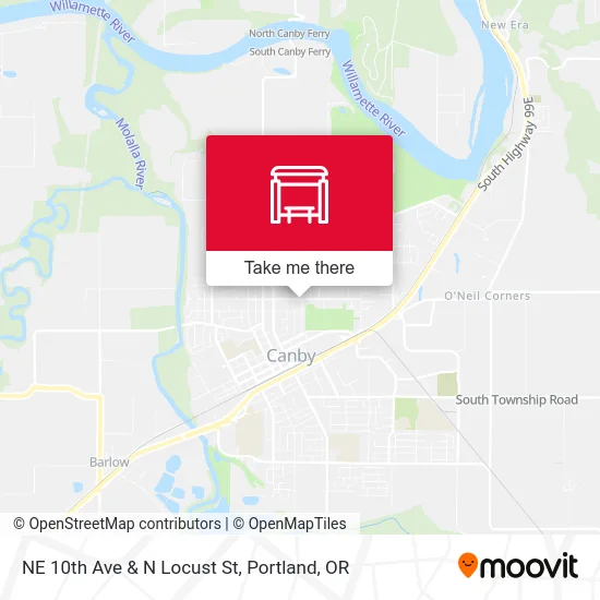 NE 10th Ave & N Locust St map