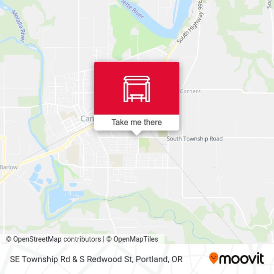 SE Township Rd & S Redwood St map