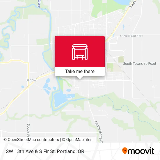 SW 13th Ave & S Fir St map