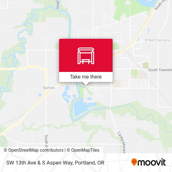 SW 13th Ave & S Aspen Way map