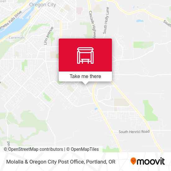 Molalla & Oregon City Post Office map