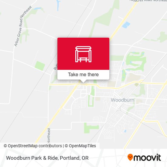 Woodburn Park & Ride map