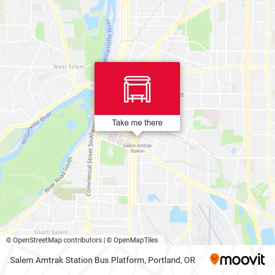Mapa de Salem Amtrak Station Bus Platform