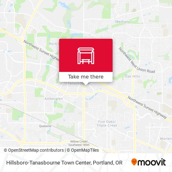 Mapa de Hillsboro-Tanasbourne Town Center