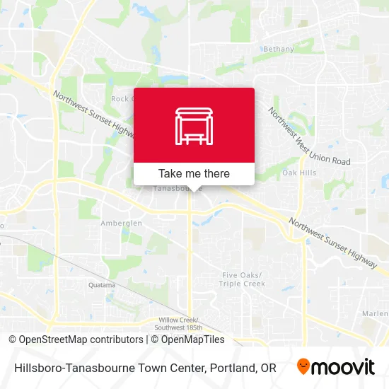 Hillsboro-Tanasbourne Town Center map