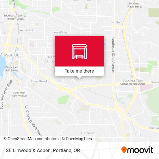 SE Linwood & Aspen map