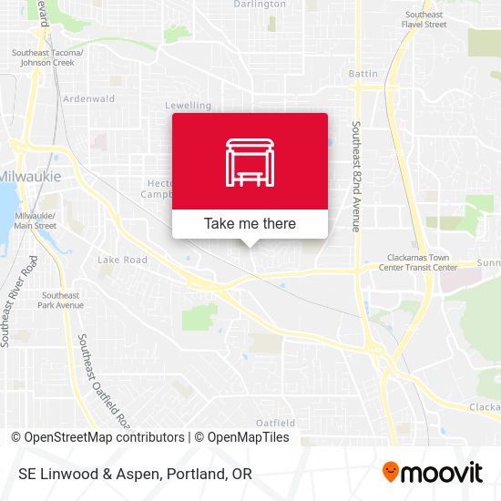 SE Linwood & Aspen map