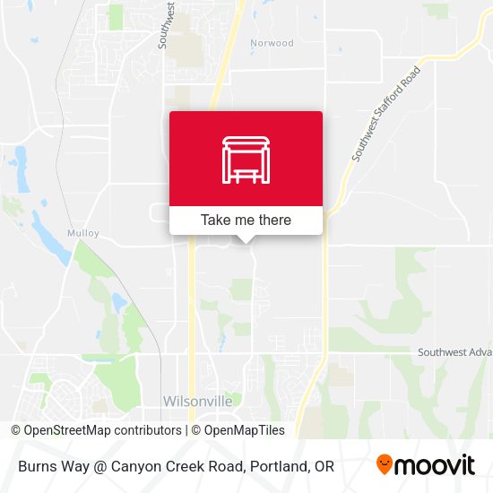Burns Way @ Canyon Creek Road map