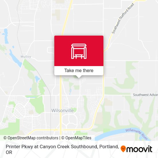 Printer Pkwy at Canyon Creek Southbound map
