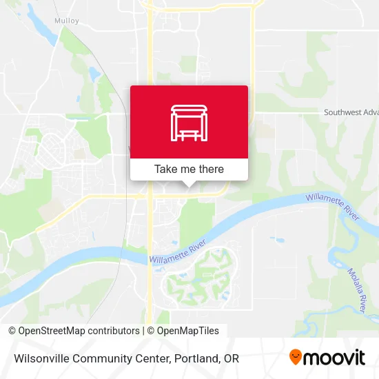 Wilsonville Community Center map