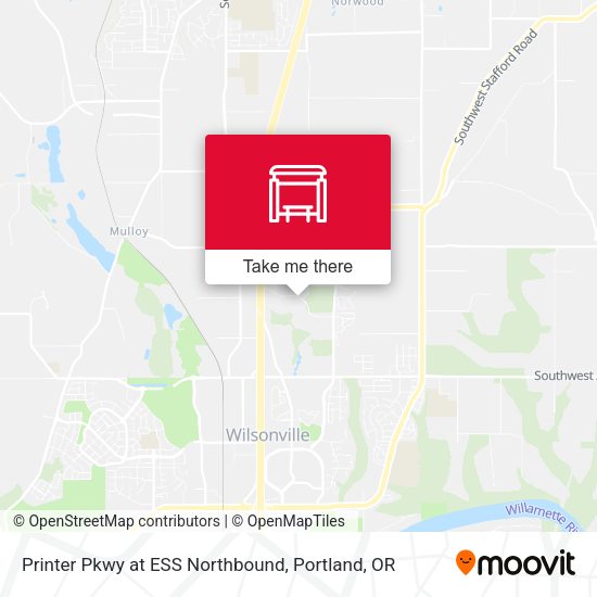 Printer Pkwy at ESS Northbound map
