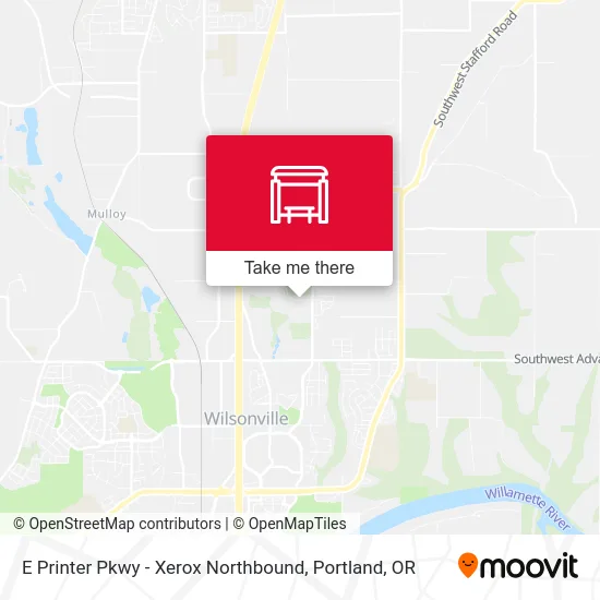 E Printer Pkwy - Xerox Northbound map