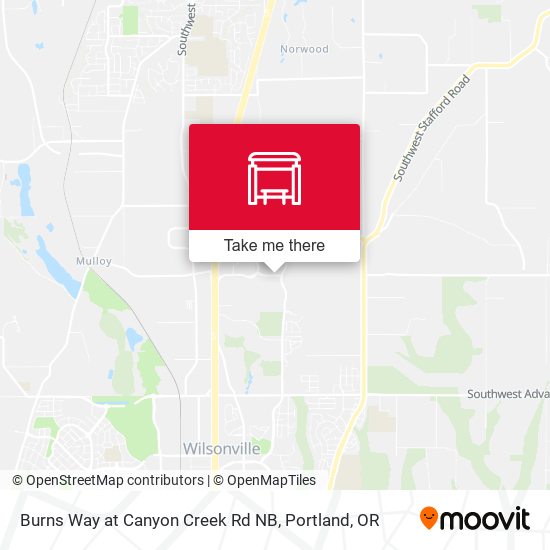 Mapa de Burns Way at Canyon Creek Rd NB