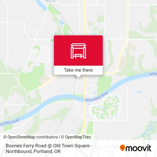 Boones Ferry Road @ Old Town Square - Northbound map