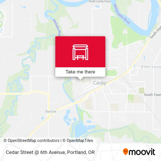 Cedar Street @ 6th Avenue map