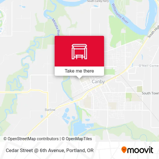 Cedar Street @ 6th Avenue map