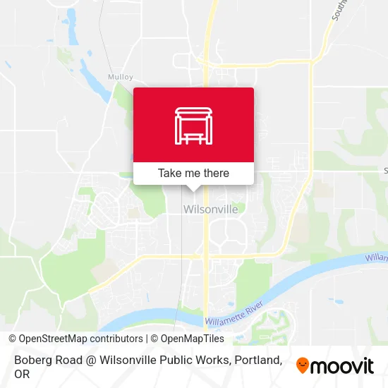 Boberg Road @ Wilsonville Public Works map