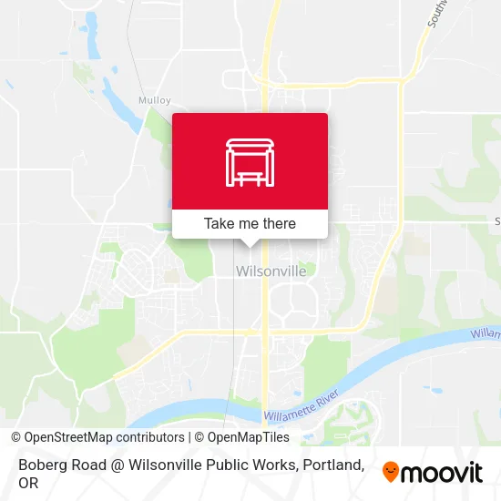 Boberg Road @ Wilsonville Public Works map
