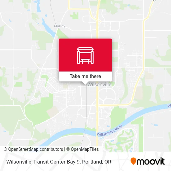 Wilsonville Transit Center Bay 9 map