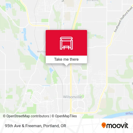 95th Ave & Freeman map