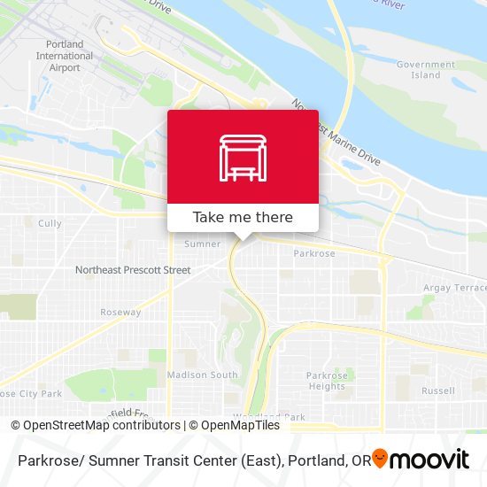 Parkrose/ Sumner Transit Center (East) map