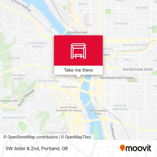 Mapa de SW Alder & 2nd