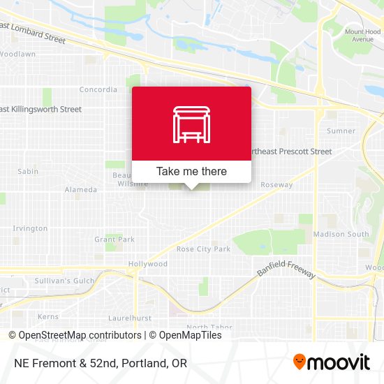 NE Fremont & 52nd map