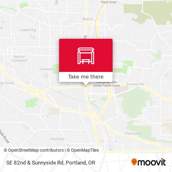 SE 82nd & Sunnyside Rd map