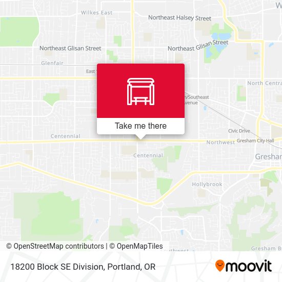 Mapa de 18200 Block SE Division