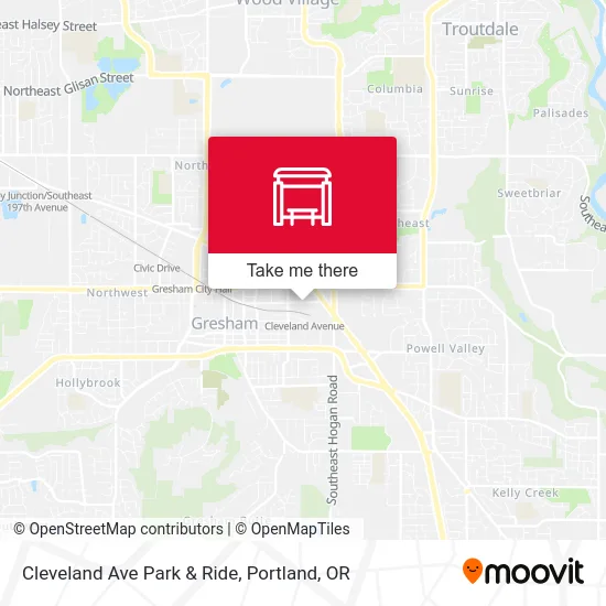Mapa de Cleveland Ave Park & Ride