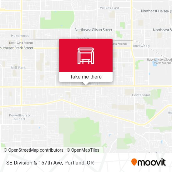 SE Division & 157th Ave map