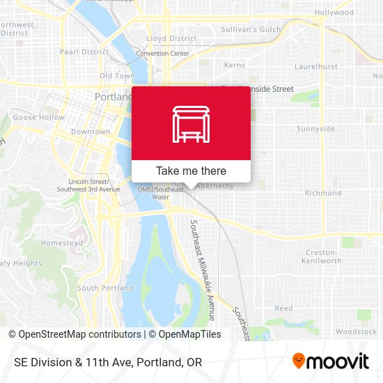 SE Division & 11th Ave map