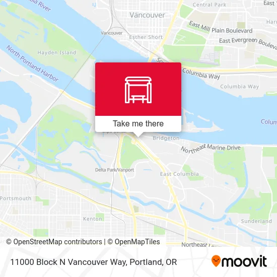 11000 Block N Vancouver Way map