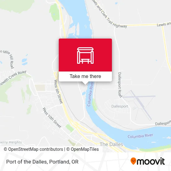 Port of the Dalles map
