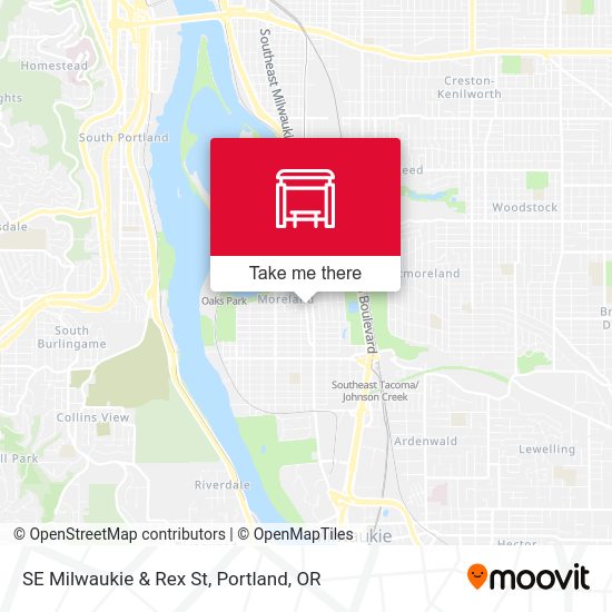 SE Milwaukie & Rex St map