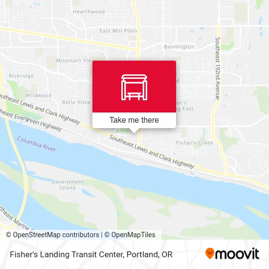 Fisher's Landing Transit Center map