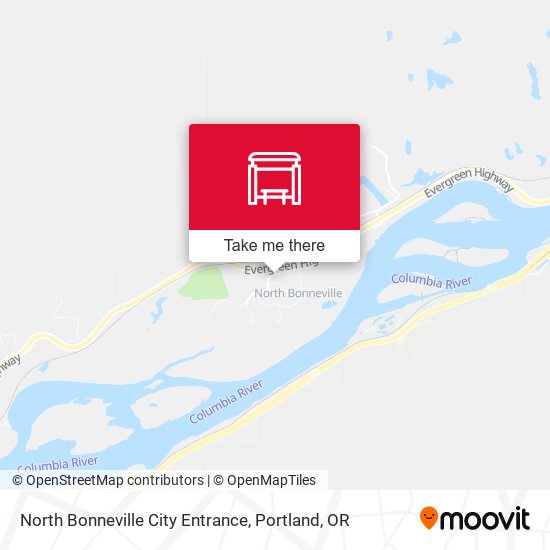 Mapa de North Bonneville City Entrance