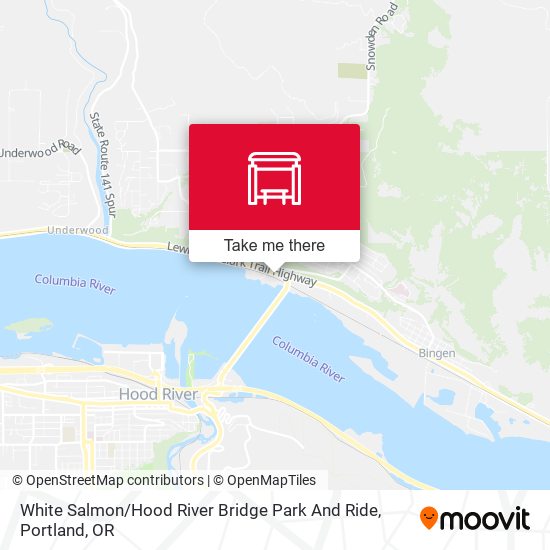 White Salmon / Hood River Bridge Park And Ride map