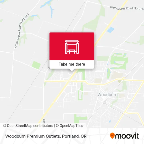 Woodburn Premium Outlets map
