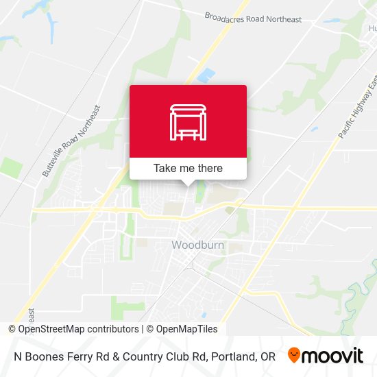 Mapa de N Boones Ferry Rd & Country Club Rd