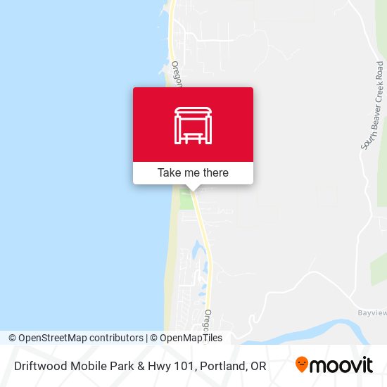 Driftwood Mobile Park & Hwy 101 map