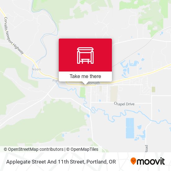 Applegate Street And 11th Street map