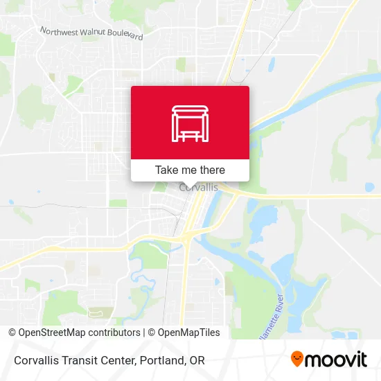 Corvallis Transit Center map